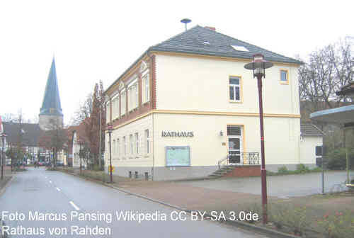 Das Rathaus der Stadt Rahden